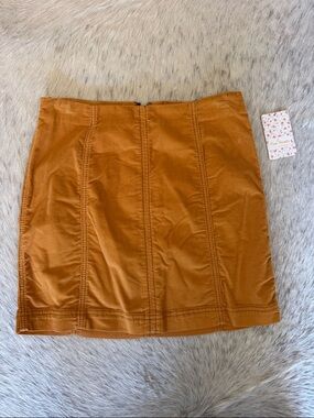 Free People Golden Cord Mini Skirt